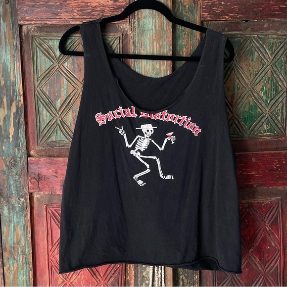 Vintage 90s Social Distortion top - Picture 3 of 5